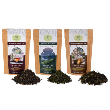 Black, Green & White Tea Combo | Handpicked and Natural | Leaf n Lips